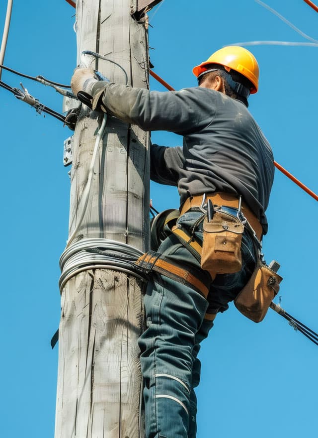 Variedad de servicios en líneas de baja y alta tensión en Lugo